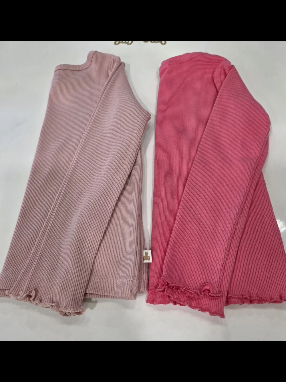 GAP Girls' Ribbed Long-Sleeve Tops - Pink & Dusty Rose